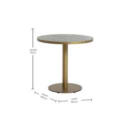 Atlantic Garden Pedestal Bistro Dining Table, Round, Stone, Green - Barker & Stonehouse - thumbnail 5