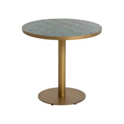 Atlantic Garden Pedestal Bistro Dining Table, Round, Stone, Green - Barker & Stonehouse - thumbnail 3