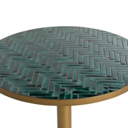 Atlantic Garden Pedestal Bistro Dining Table, Round, Stone, Green - Barker & Stonehouse - thumbnail 6