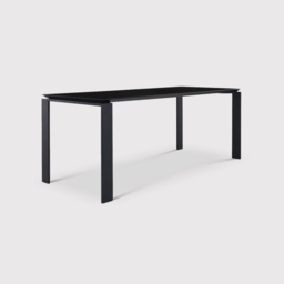 Kartell Four Dining Table 190X79, Black Metal - Barker & Stonehouse