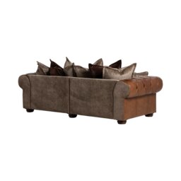 Taunton 3.5 Seater Sofa Split, Brown Fabric & Leather - Barker & Stonehouse - thumbnail 5