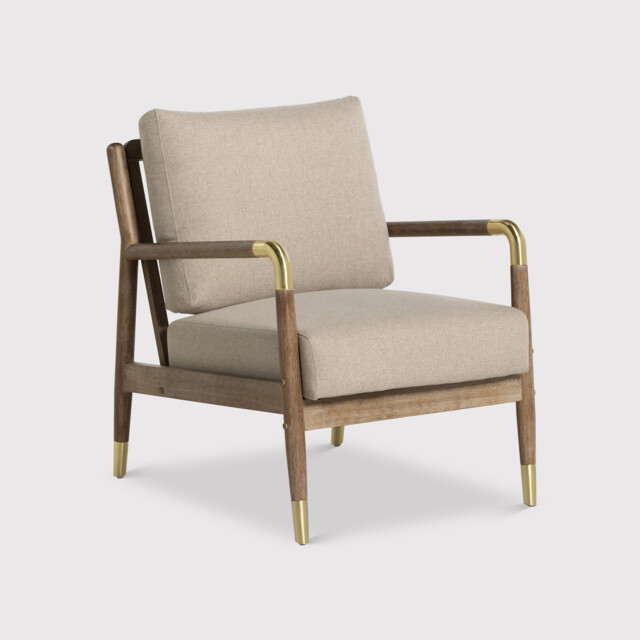 Tarron Accent Chair, Neutral Fabric - Barker & Stonehouse - image 1
