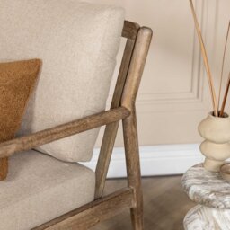 Tarron Accent Chair, Neutral Fabric - Barker & Stonehouse - thumbnail 6