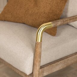 Tarron Accent Chair, Neutral Fabric - Barker & Stonehouse - thumbnail 5