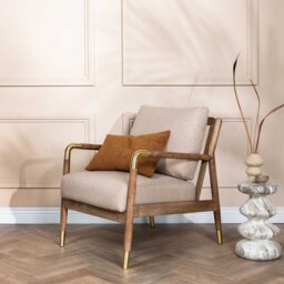 Tarron Accent Chair, Neutral Fabric - Barker & Stonehouse - thumbnail 2
