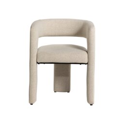Koda Dining Chair With Arms, White Fabric - Barker & Stonehouse - thumbnail 4