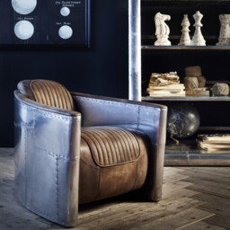 Timothy Oulton Aviator Tomcat Armchair, Brown Leather - Barker & Stonehouse - thumbnail 3