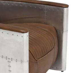 Timothy Oulton Aviator Tomcat Armchair, Brown Leather - Barker & Stonehouse - thumbnail 6