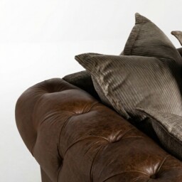 Taunton 2 Seater Sofa, Brown Fabric & Leather - Barker & Stonehouse - thumbnail 3