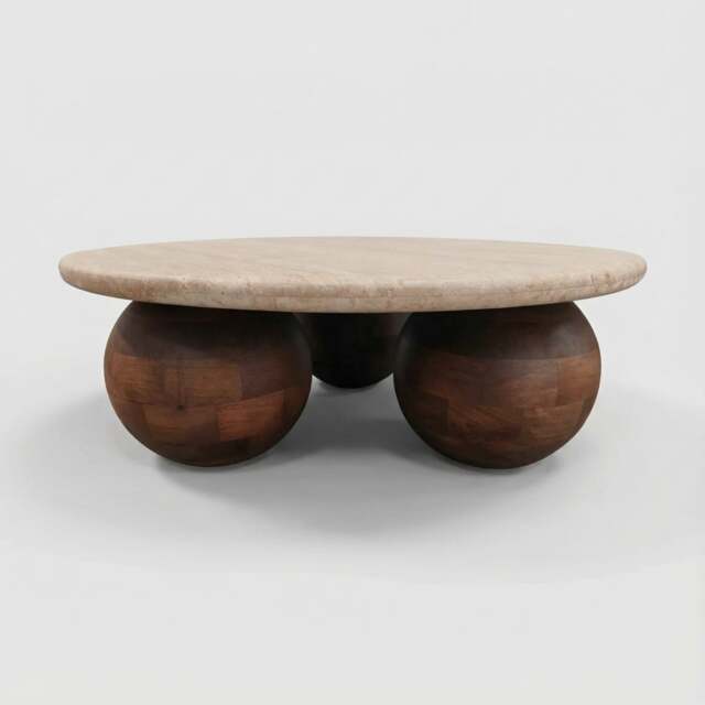 Basso Coffee Table 80X80X30 Cm, Round, Mango Wood - Barker & Stonehouse - image 1
