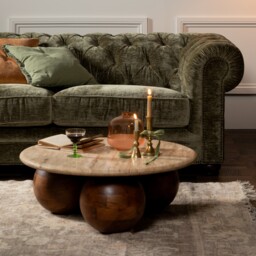 Basso Coffee Table 80X80X30 Cm, Round, Mango Wood - Barker & Stonehouse - thumbnail 3