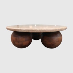 Basso Coffee Table 80X80X30 Cm, Round, Mango Wood - Barker & Stonehouse - thumbnail 2