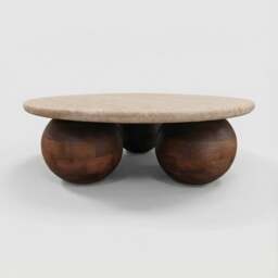 Basso Coffee Table 80X80X30 Cm, Round, Mango Wood - Barker & Stonehouse - thumbnail 1