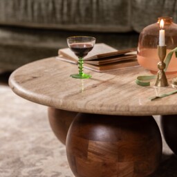 Basso Coffee Table 80X80X30 Cm, Round, Mango Wood - Barker & Stonehouse - thumbnail 4