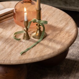 Basso Coffee Table 80X80X30 Cm, Round, Mango Wood - Barker & Stonehouse - thumbnail 5