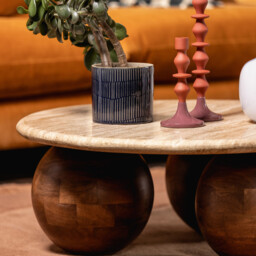 Basso Coffee Table 80X80X30 Cm, Round, Mango Wood - Barker & Stonehouse - thumbnail 6