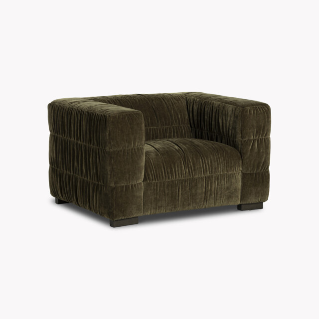 Vercelli 1 Seater Armchair, Green Fabric - Barker & Stonehouse - image 1