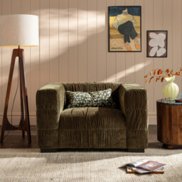 Vercelli 1 Seater Armchair, Green Fabric - Barker & Stonehouse - thumbnail 2