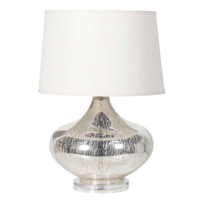 Chrome Glass Table Lamp, Silver - Barker & Stonehouse