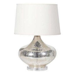 Chrome Glass Table Lamp, Silver - Barker & Stonehouse