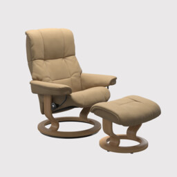 Stressless Mayfair Small Classic Recliner Chair & Footstool Leather - Barker & Stonehouse