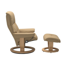 Stressless Mayfair Small Classic Recliner Chair & Footstool Leather - Barker & Stonehouse - thumbnail 2