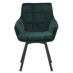 Jasper Leisure Swivel Dining Chair, Green Velvet - Barker & Stonehouse - thumbnail 4