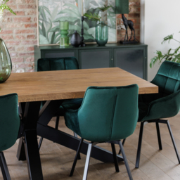 Jasper Leisure Swivel Dining Chair, Green Velvet - Barker & Stonehouse - thumbnail 3