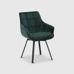 Jasper Leisure Swivel Dining Chair, Green Velvet - Barker & Stonehouse - thumbnail 2