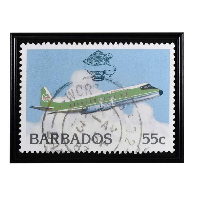 Timothy Oulton Barbados Plane Stamp Art, Black Wood - Barker & Stonehouse - image 1