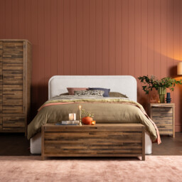 Tilbury Super King & Curved Headboard Bed, Neutral Fabric - Barker & Stonehouse - thumbnail 4