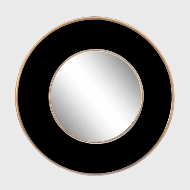 Black Round Mirror, Round Metal - Barker & Stonehouse - image 1