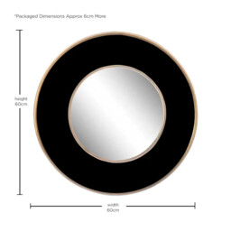 Black Round Mirror, Round Metal - Barker & Stonehouse - thumbnail 2