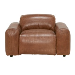 Timothy Oulton Pudgie Sofa 1 Seater, Brown Leather - Barker & Stonehouse - thumbnail 3