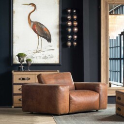 Timothy Oulton Pudgie Sofa 1 Seater, Brown Leather - Barker & Stonehouse - thumbnail 2