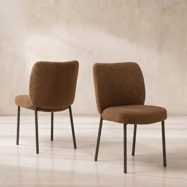 Estelle Dining Chair, Brown Fabric - Barker & Stonehouse - image 1