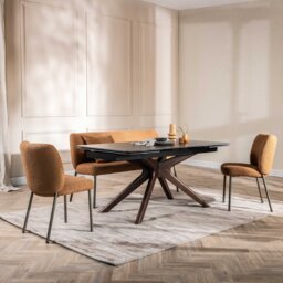Estelle Dining Chair, Brown Fabric - Barker & Stonehouse - thumbnail 4