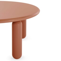 Kartell Undique Mas Side Table 85x85x30 Orange, Round Wood - Barker & Stonehouse - thumbnail 4