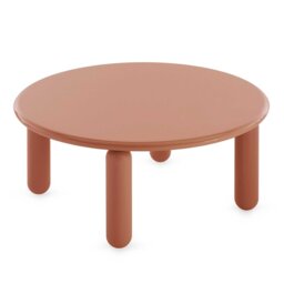 Kartell Undique Mas Side Table 85x85x30 Orange, Round Wood - Barker & Stonehouse - thumbnail 2