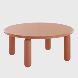 Kartell Undique Mas Side Table 85x85x30 Orange, Round Wood - Barker & Stonehouse - thumbnail 5