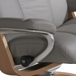 Stressless Consul Large Recliner Chair & Stool, Grey Leather - Barker & Stonehouse - thumbnail 5