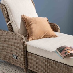 Navene Sun Lounger, Rattan, Brown - Barker & Stonehouse - thumbnail 5