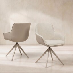 Rafe Dining Chair Beige, Neutral Fabric - Barker & Stonehouse - thumbnail 1