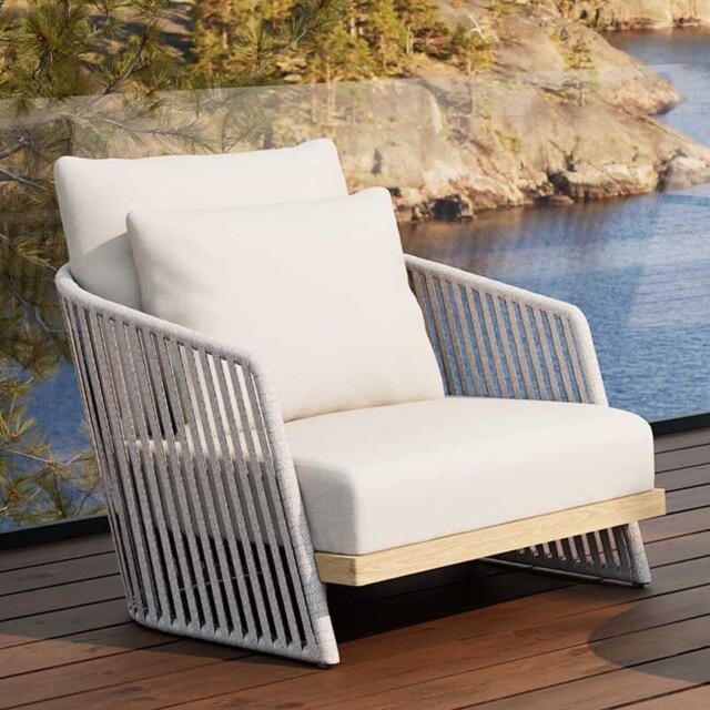 Chania Garden Lounge Chair, Rope - Barker & Stonehouse - image 1