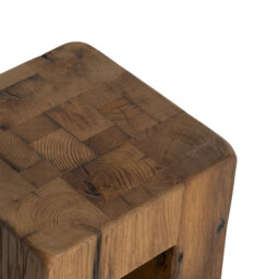 Strath Stool 35X35X45Cm, Brown Oak - Barker & Stonehouse - thumbnail 3