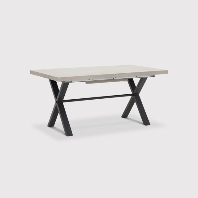 Kalmer Extending Dining Table 160Cm, Grey Concrete Effect - Barker & Stonehouse - image 1