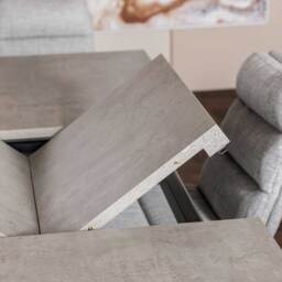 Kalmer Extending Dining Table 160Cm, Grey Concrete Effect - Barker & Stonehouse - thumbnail 3