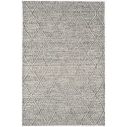 Flori Diamond Grey Marl 160x230cm Rug, Square Wool Blend - W160cm - Barker & Stonehouse - thumbnail 1