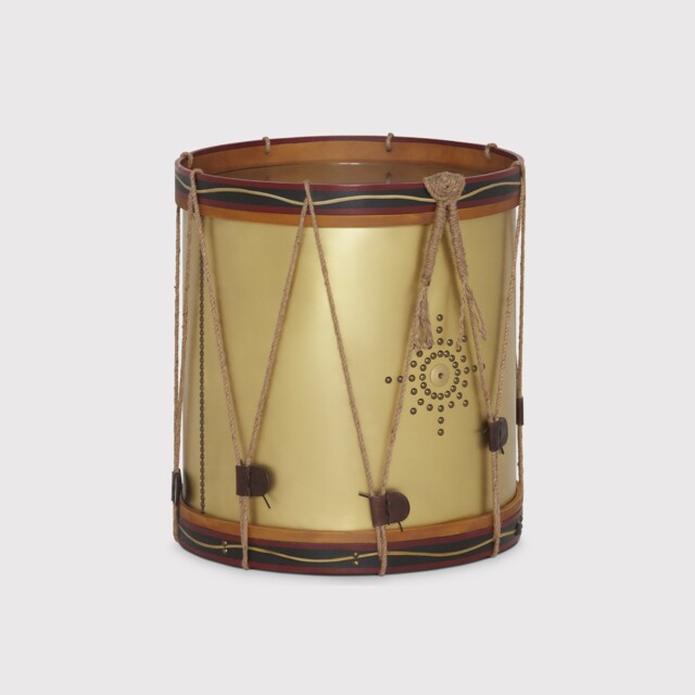 Timothy Oulton Regiment Drum Side Table, Gold Metal - Barker & Stonehouse - image 1