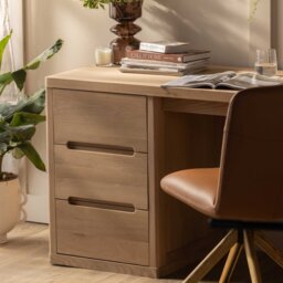 Olav Single Pedestal Desk 140x56x75cm, Neutral Oak - Barker & Stonehouse - thumbnail 4